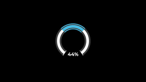 Pie-Chart-0-to-45%-Percentage-Infographics-Loading-Circle-Ring-or-Transfer,-Download-Animation-with-alpha-channel.
